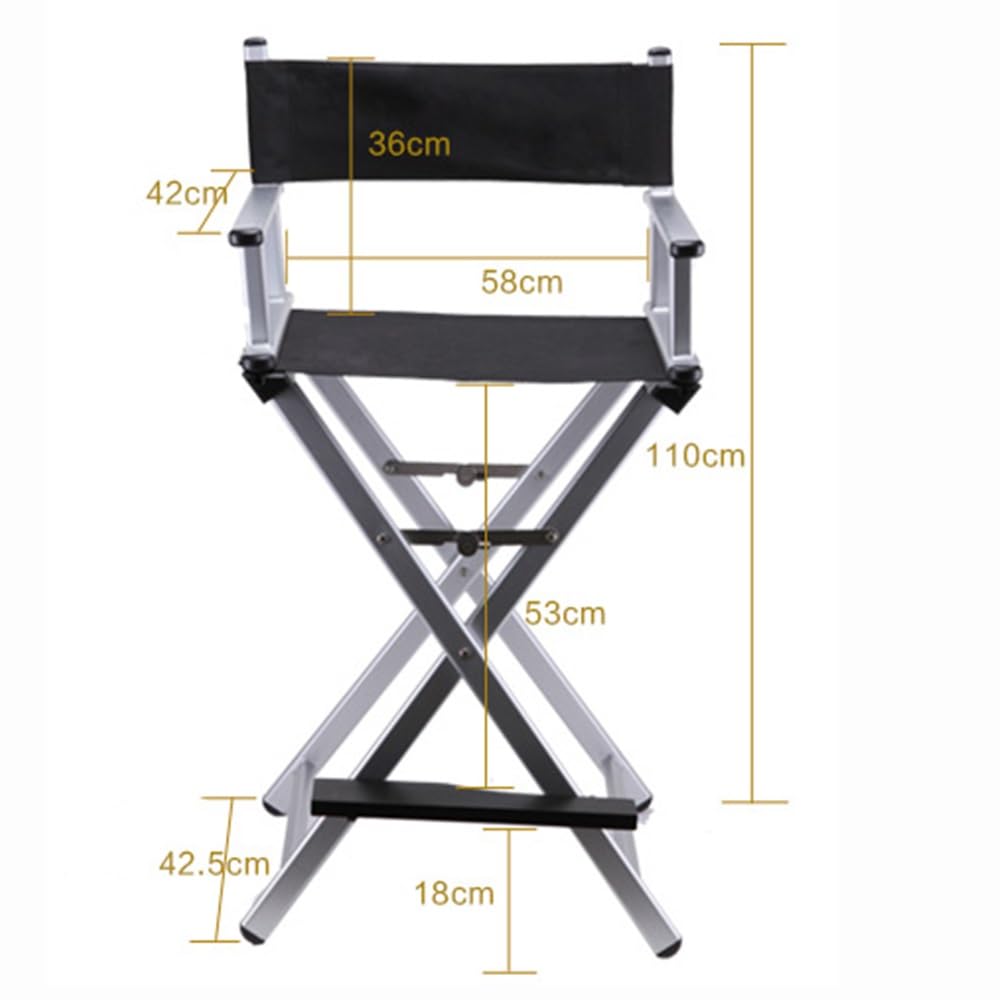 Tall Folding Directors Chair with Backs 250lbs Capacity Gold U588