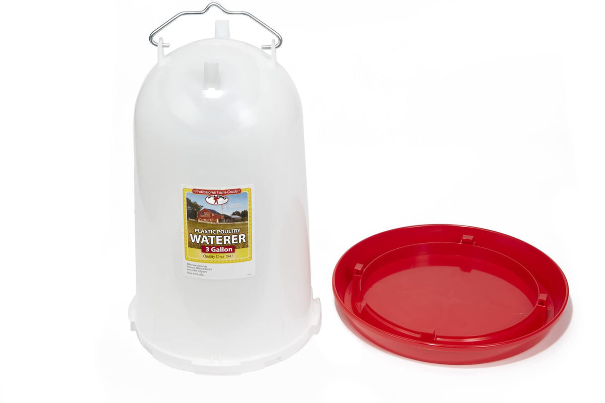 3 Gallon Plastic Poultry Waterer with Handle S664