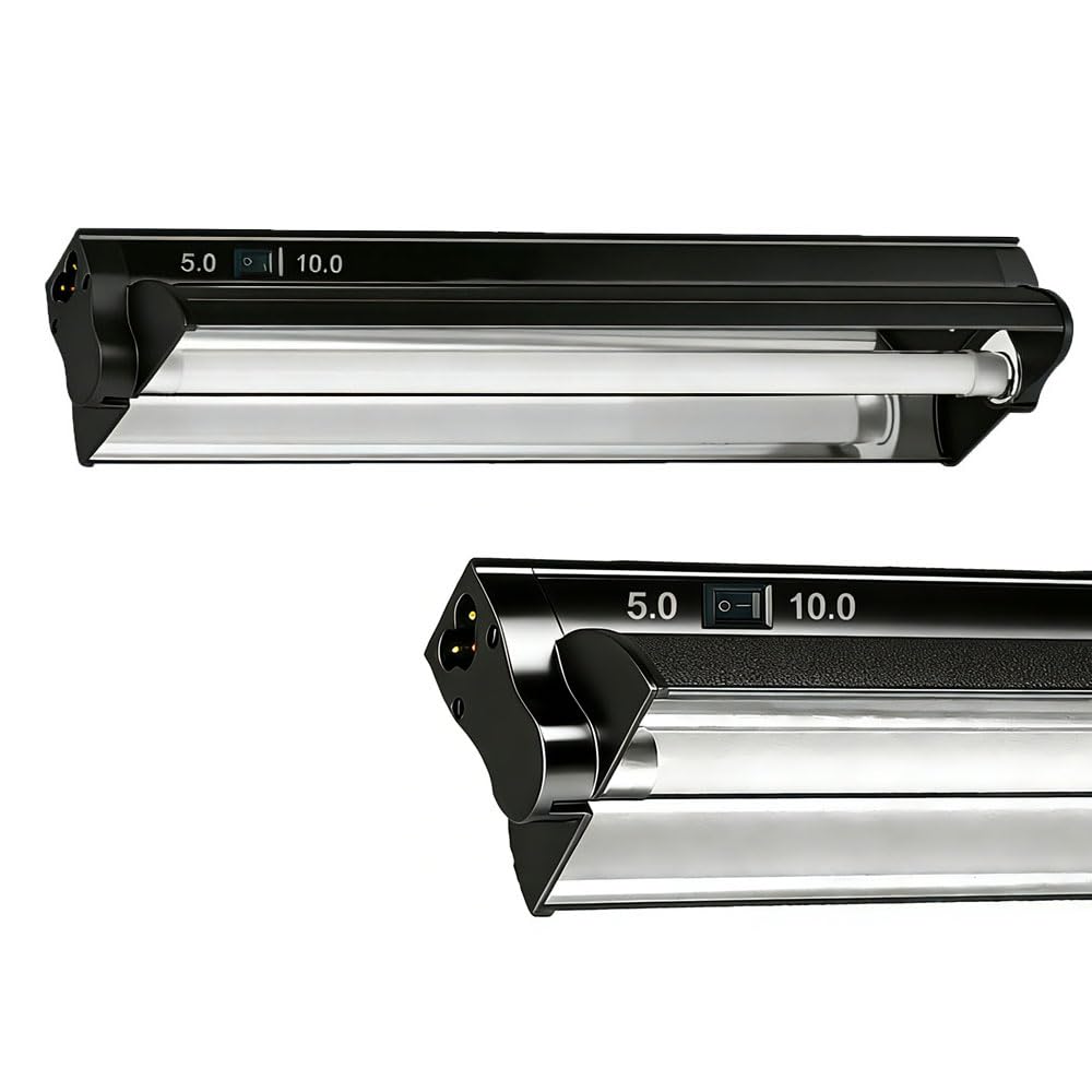 8W 12 Inch Switchable 10.0 & 5.0 UVB Reptile Light Fixture Combo Kit J93109