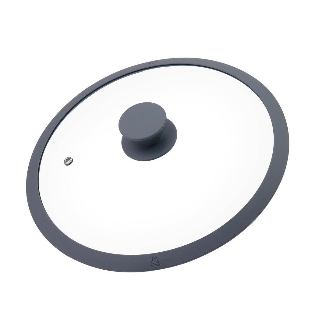 10.5" Round Tempered Glass Lid with Silicone Rim X486