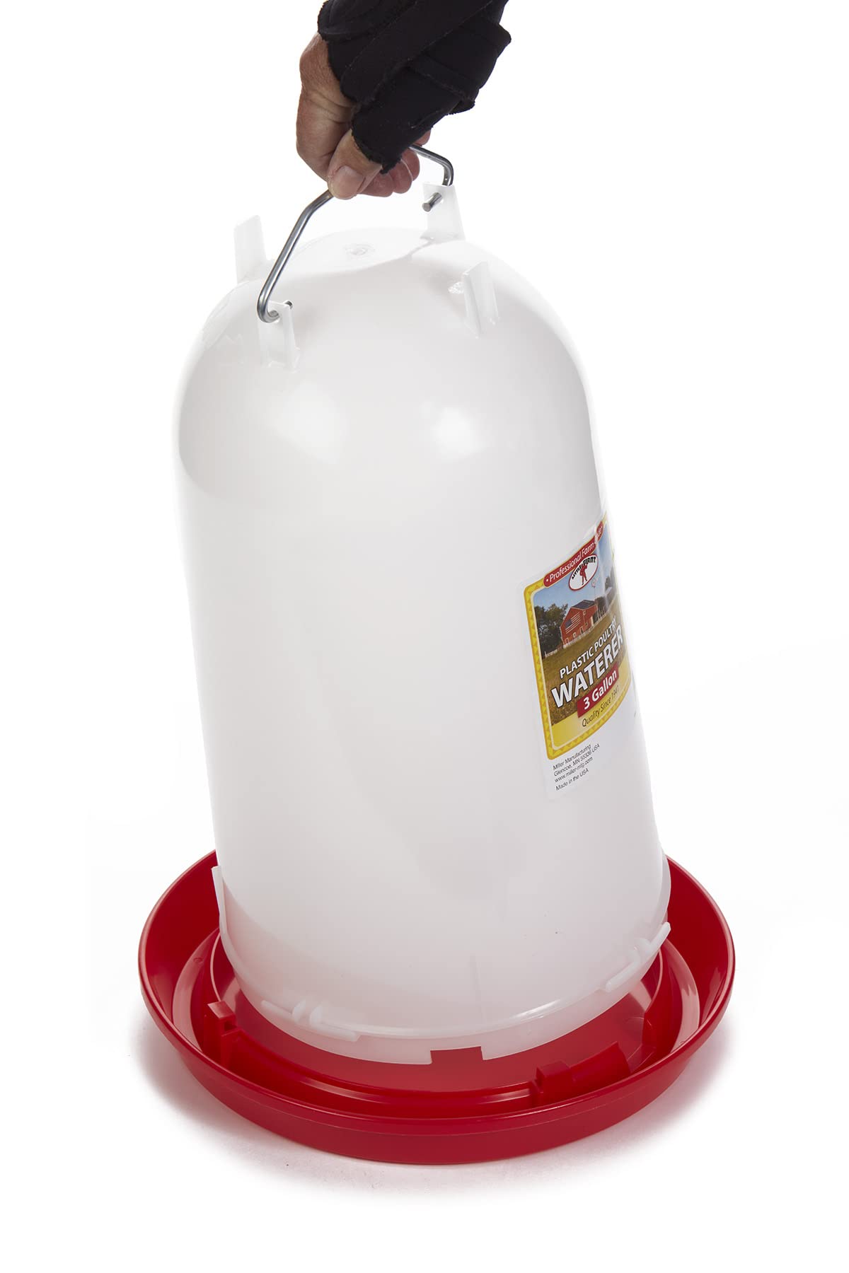 3 Gallon Plastic Poultry Waterer with Handle S664