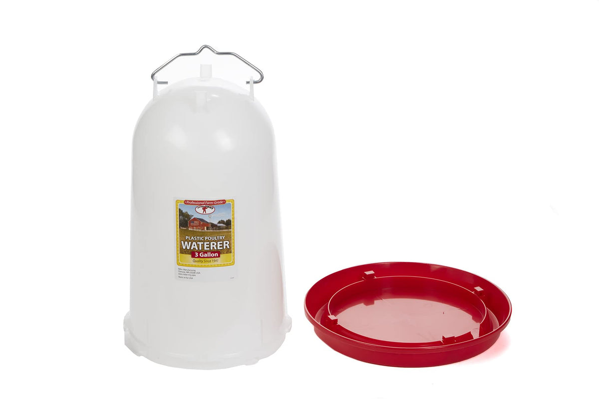 3 Gallon Plastic Poultry Waterer with Handle S664