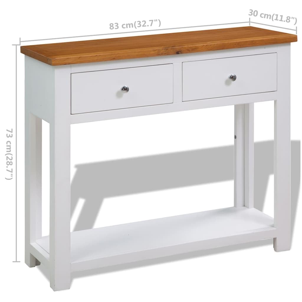 Solid Oak Wood Console Table R72079