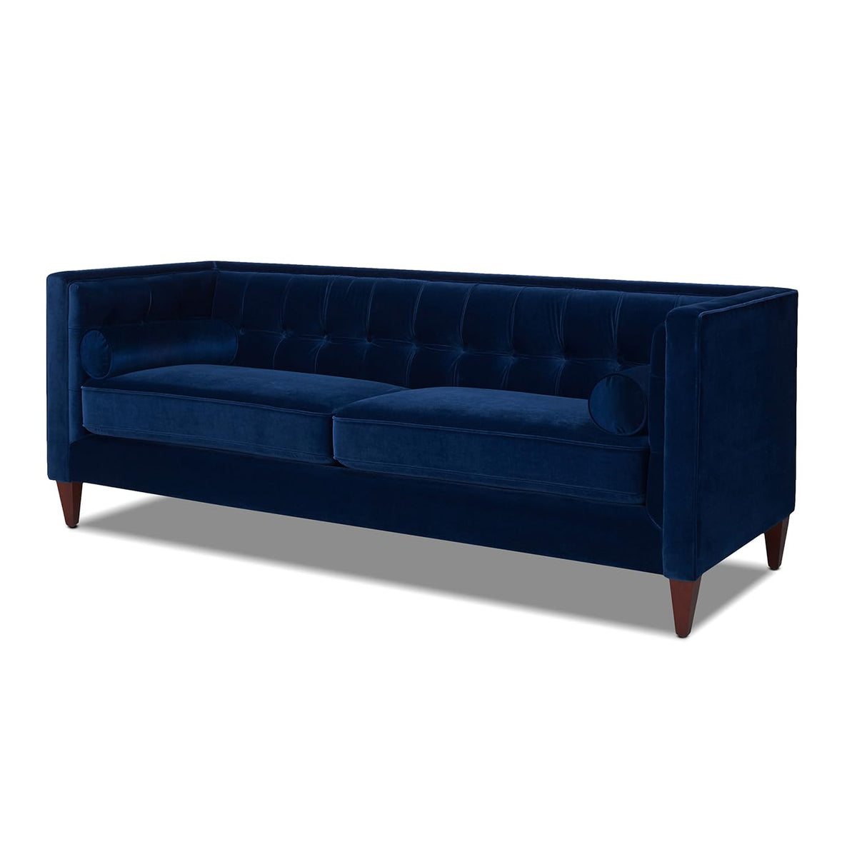Navy Blue Velvet Tufted Sofa N744
