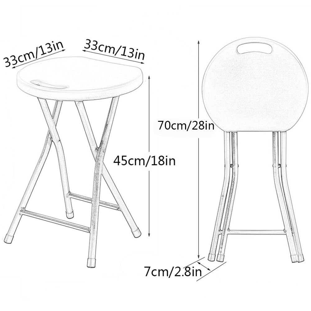 18 Inch Black Portable Folding Chair with Handle N44858