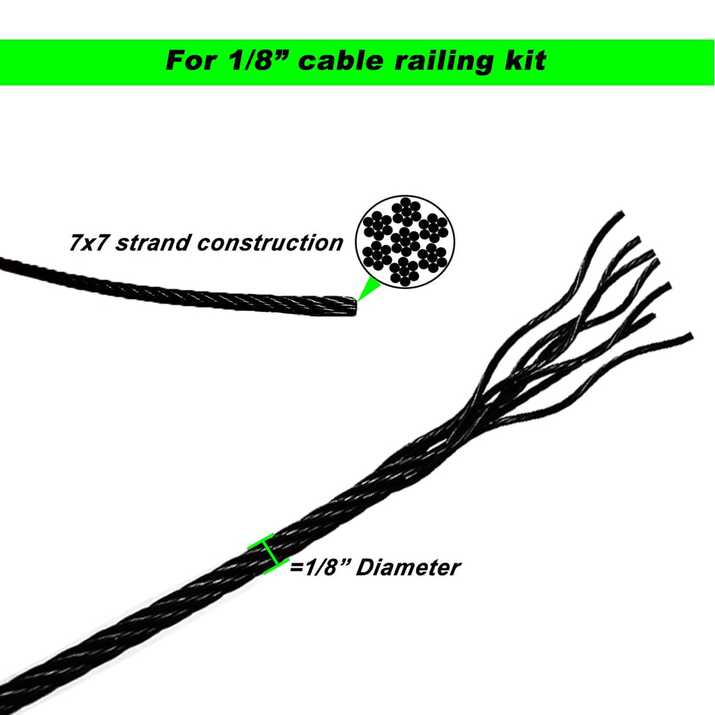 Black T316 Stainless Steel Wire Rope G675487