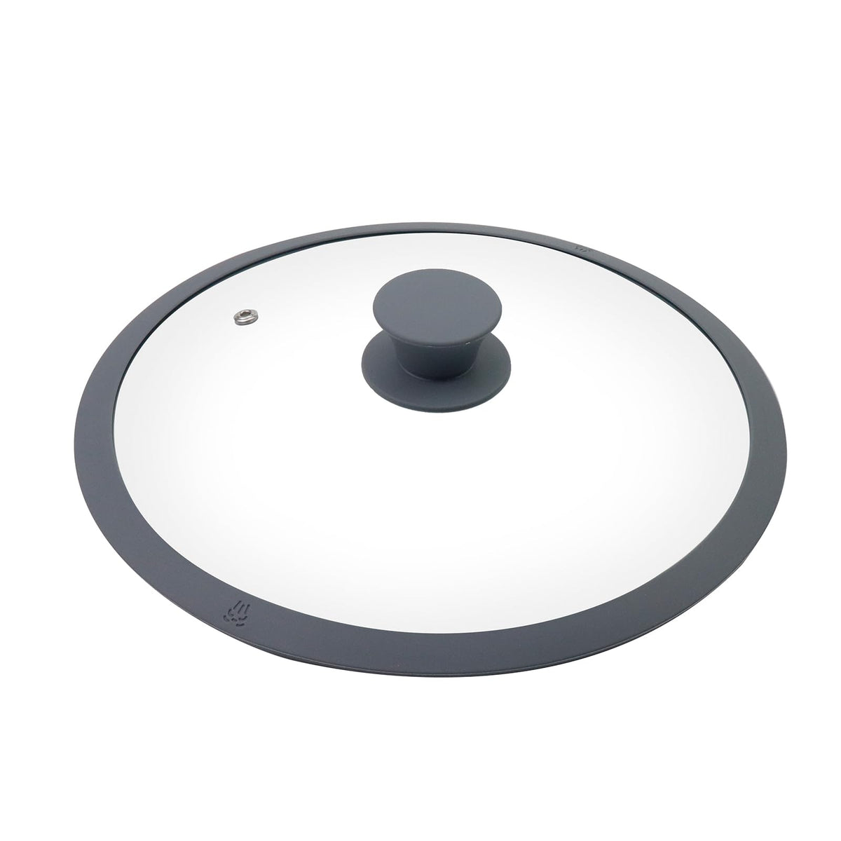 10.5" Round Tempered Glass Lid with Silicone Rim X486