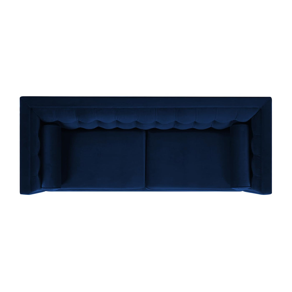 Navy Blue Velvet Tufted Sofa N744
