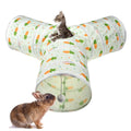 3 Way Collapsible Tunnel with Carrot Patterns Small Pet Hideout H881254