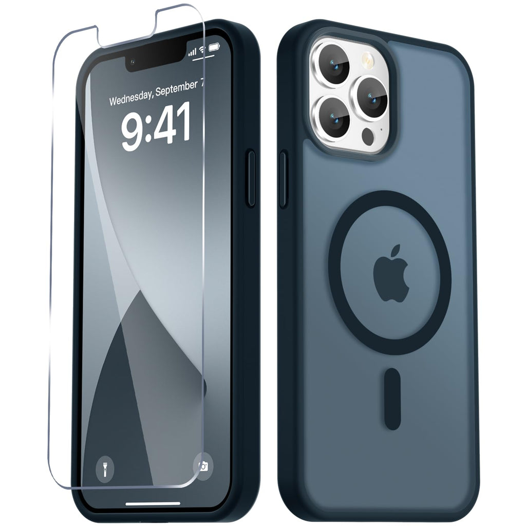 Matte Magnetic Navy Blue Phone Case L12916