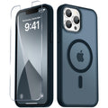Matte Magnetic Navy Blue Phone Case L12916