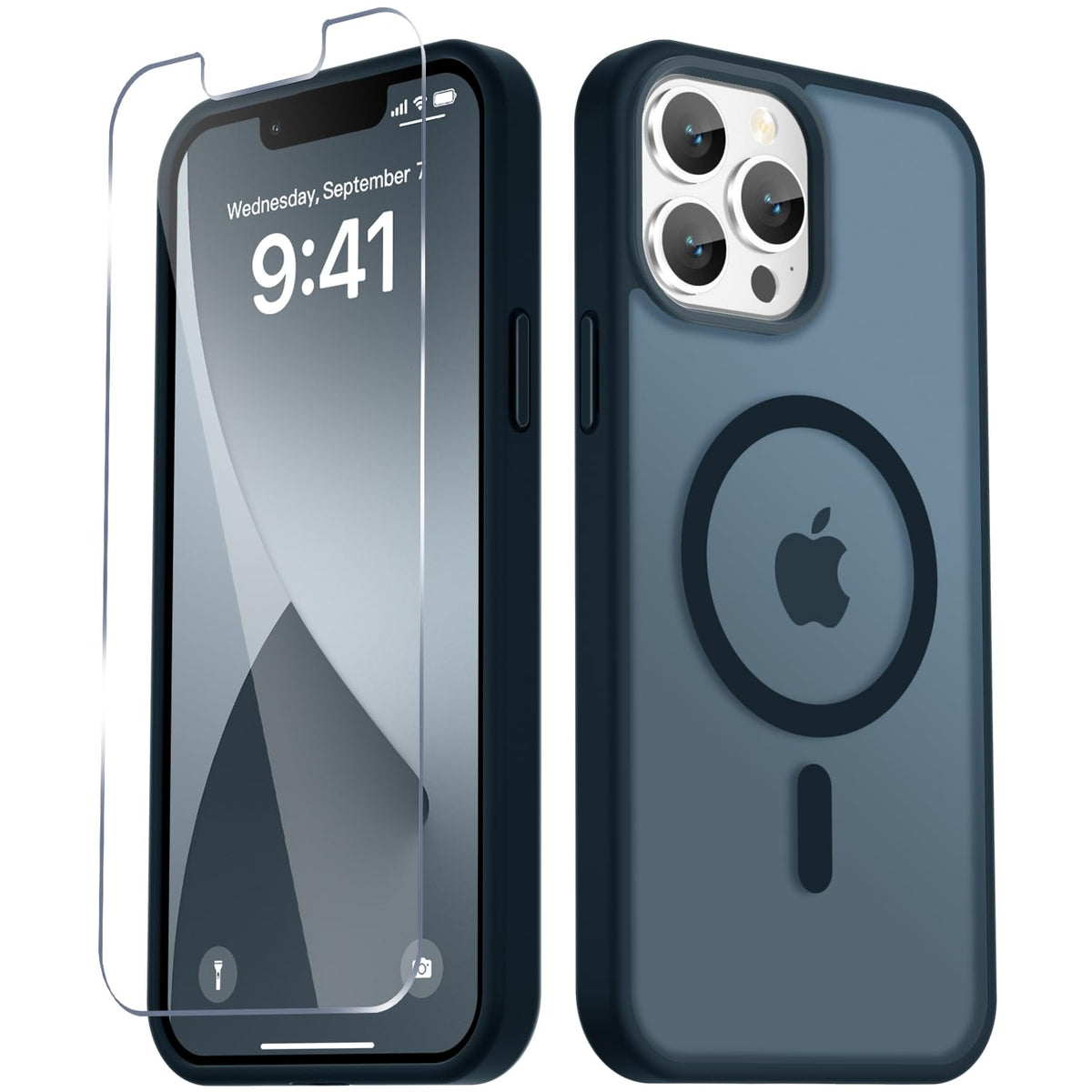 Matte Magnetic Navy Blue Phone Case L12916