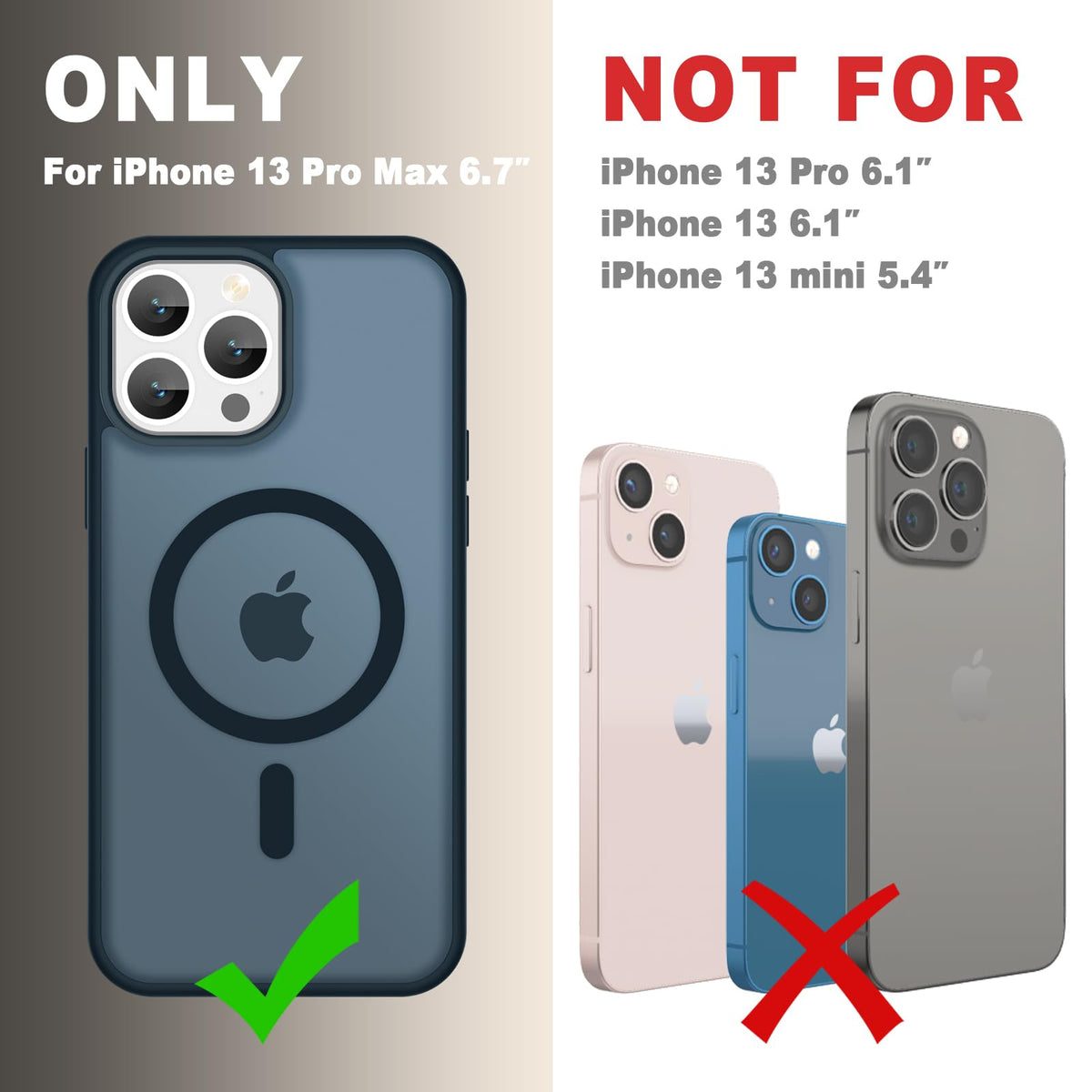 Matte Magnetic Navy Blue Phone Case L12916