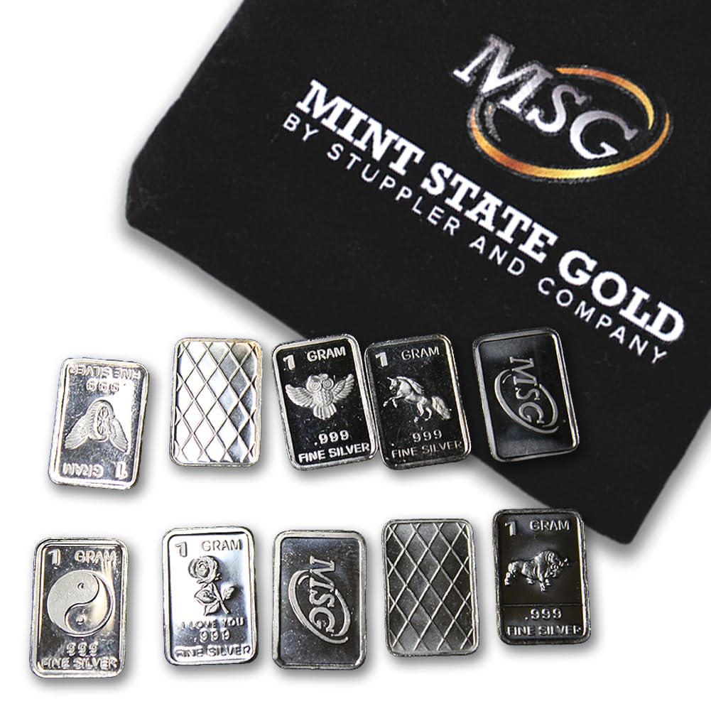 .999 Pure Silver Bars with Jewelry Pouch L230
