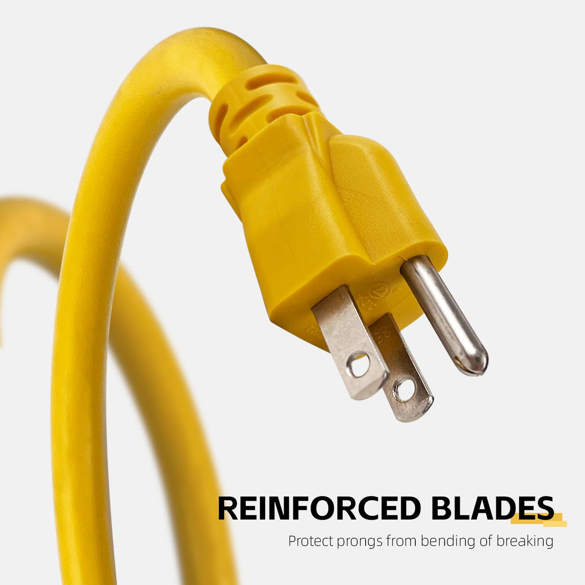 12 Ft Heavy Duty Yellow Extension Cord T3503