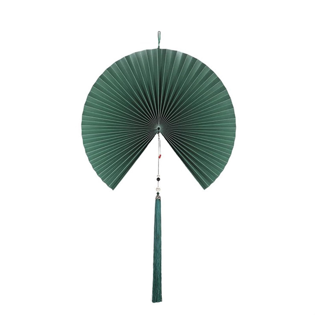Handmade Hanging Folding Paper Fan Green 32'' O713359