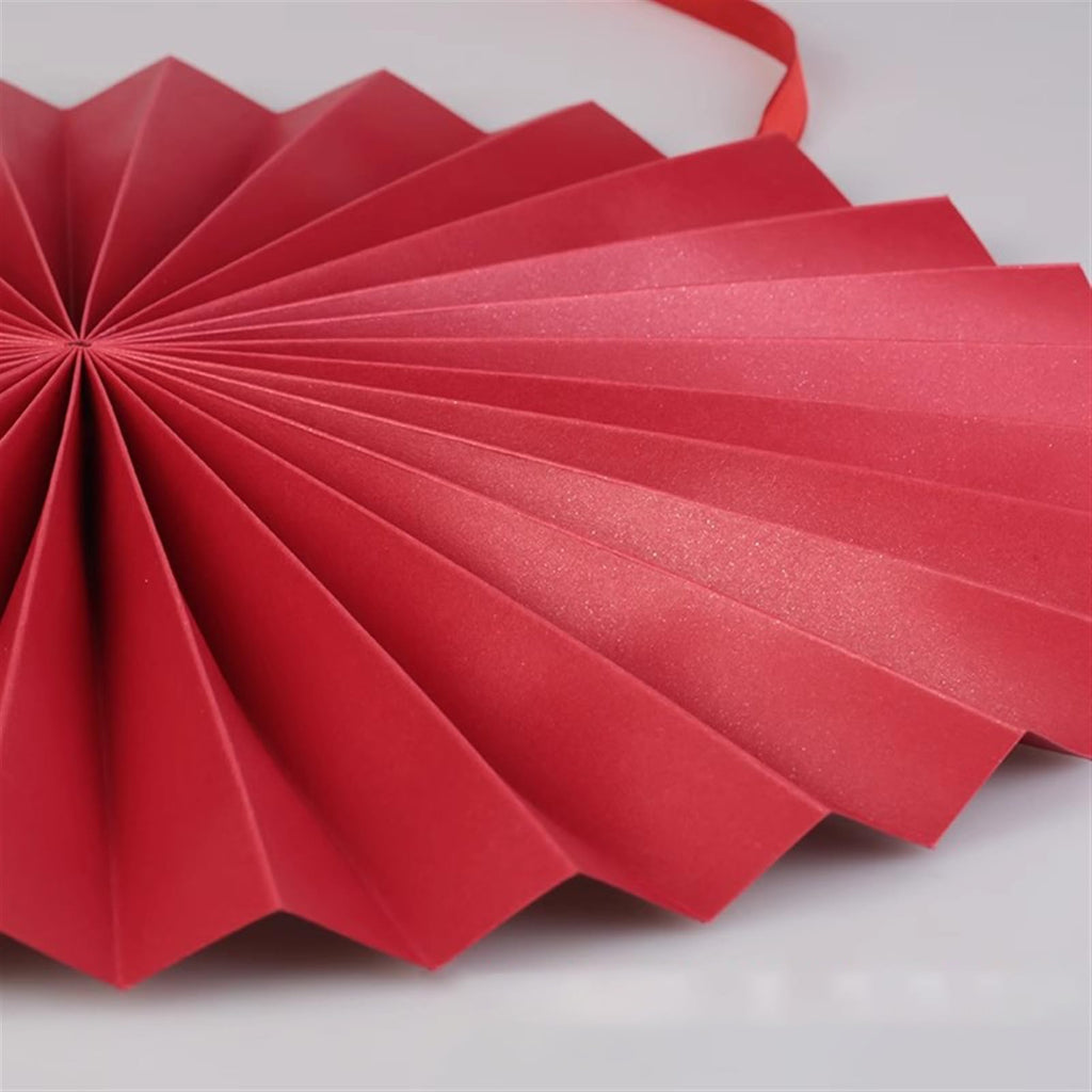 Handmade Hanging Folding Paper Fan Green 32'' O713359
