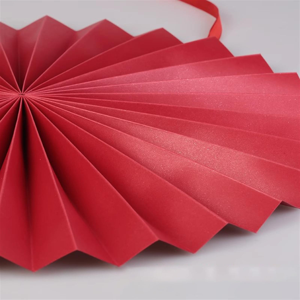 Handmade Hanging Folding Paper Fan Green 32'' O713359