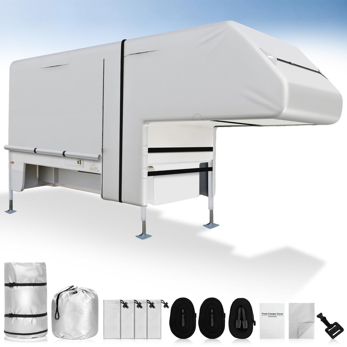 10-12ft Truck Camper Cover 300D Oxford S506