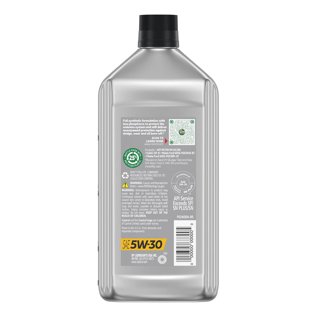 5W-30 Full Synthetic High Mileage Motor Oil, 1 Quart, Pack of 6 U740562