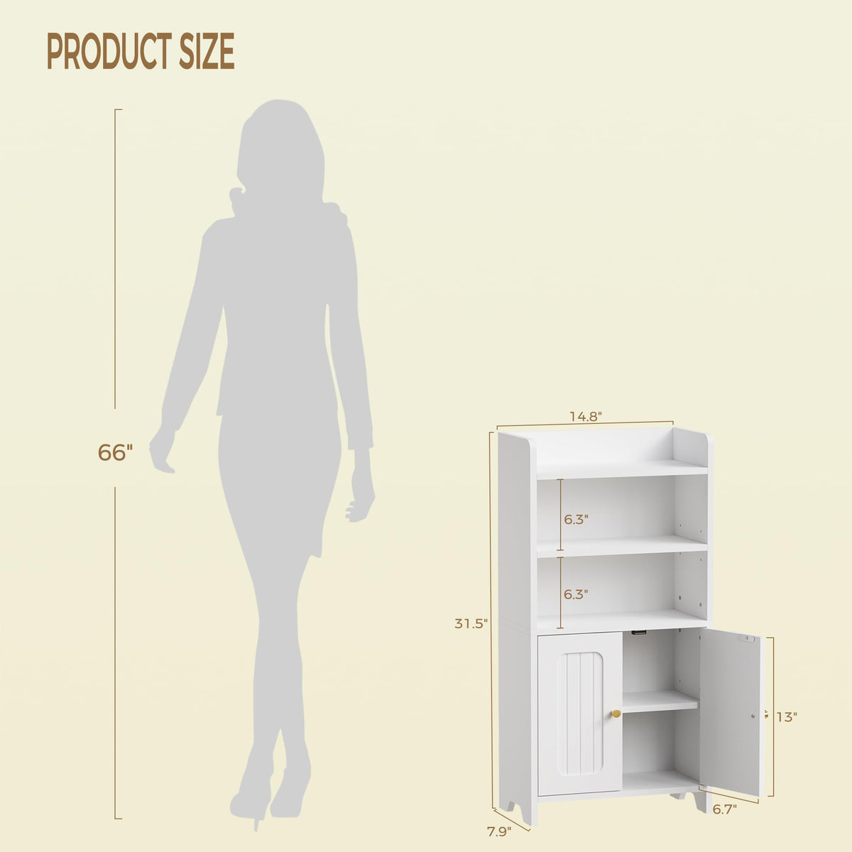 White 2 Door Bathroom Storage Cabinet C826081