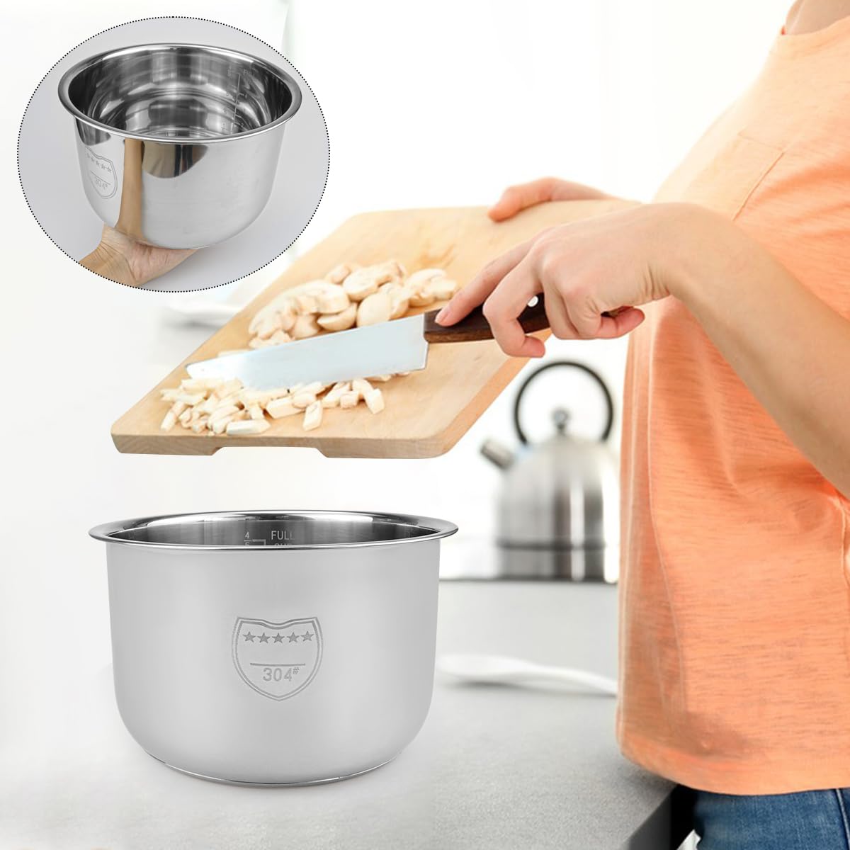 3L Stainless Steel Rice Cooker Inner Pot Replacement I351721