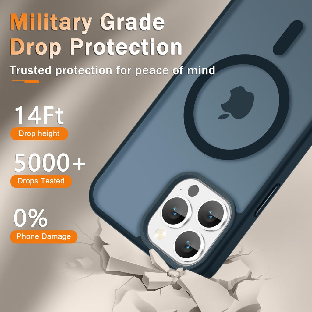 Matte Magnetic Navy Blue Phone Case L12916