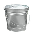 6 Gallon Galvanized Steel Locking Trash Can P132
