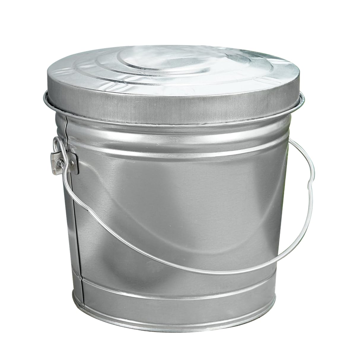 6 Gallon Galvanized Steel Locking Trash Can P132