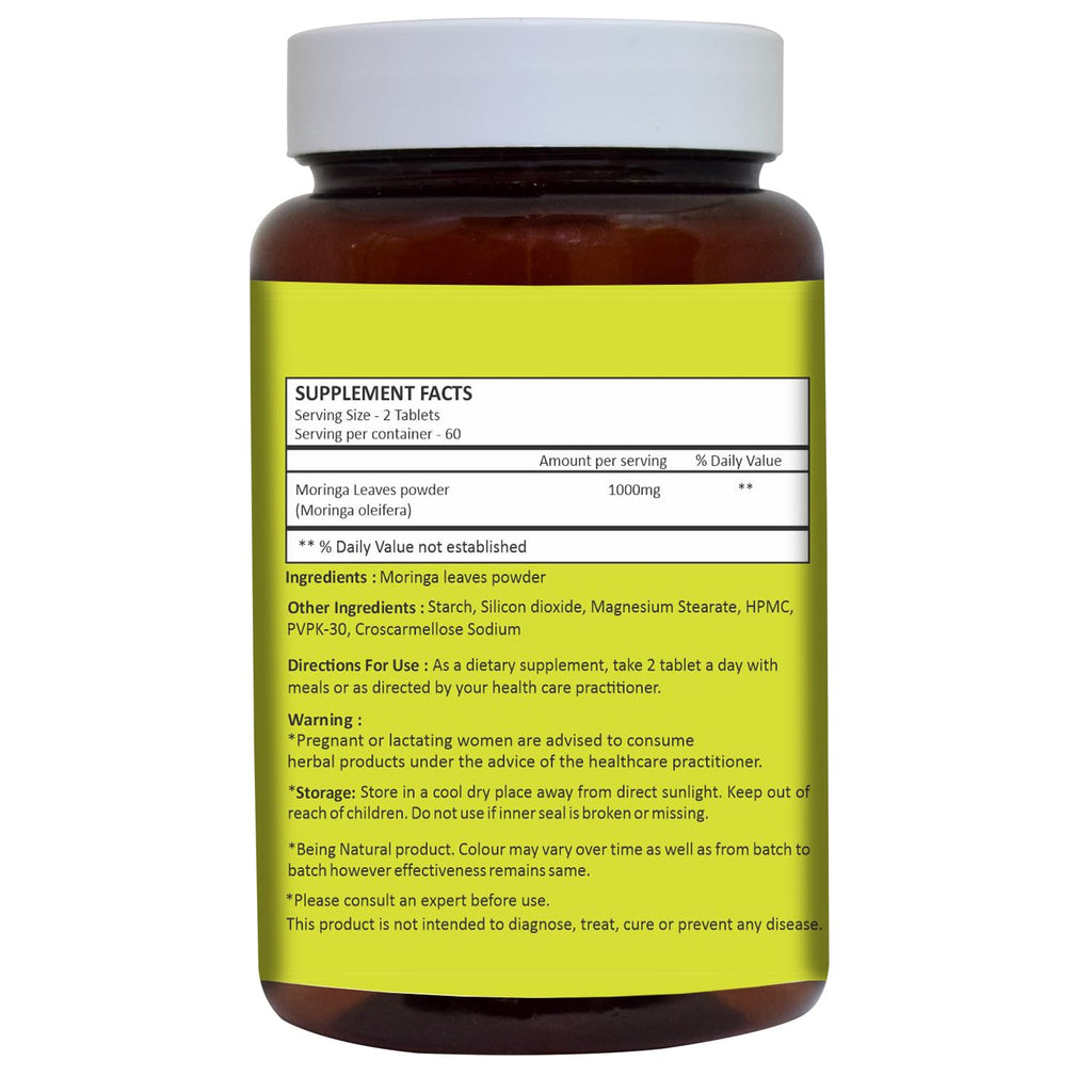 Moringa Tablets 120 Count 1000 mg U8543