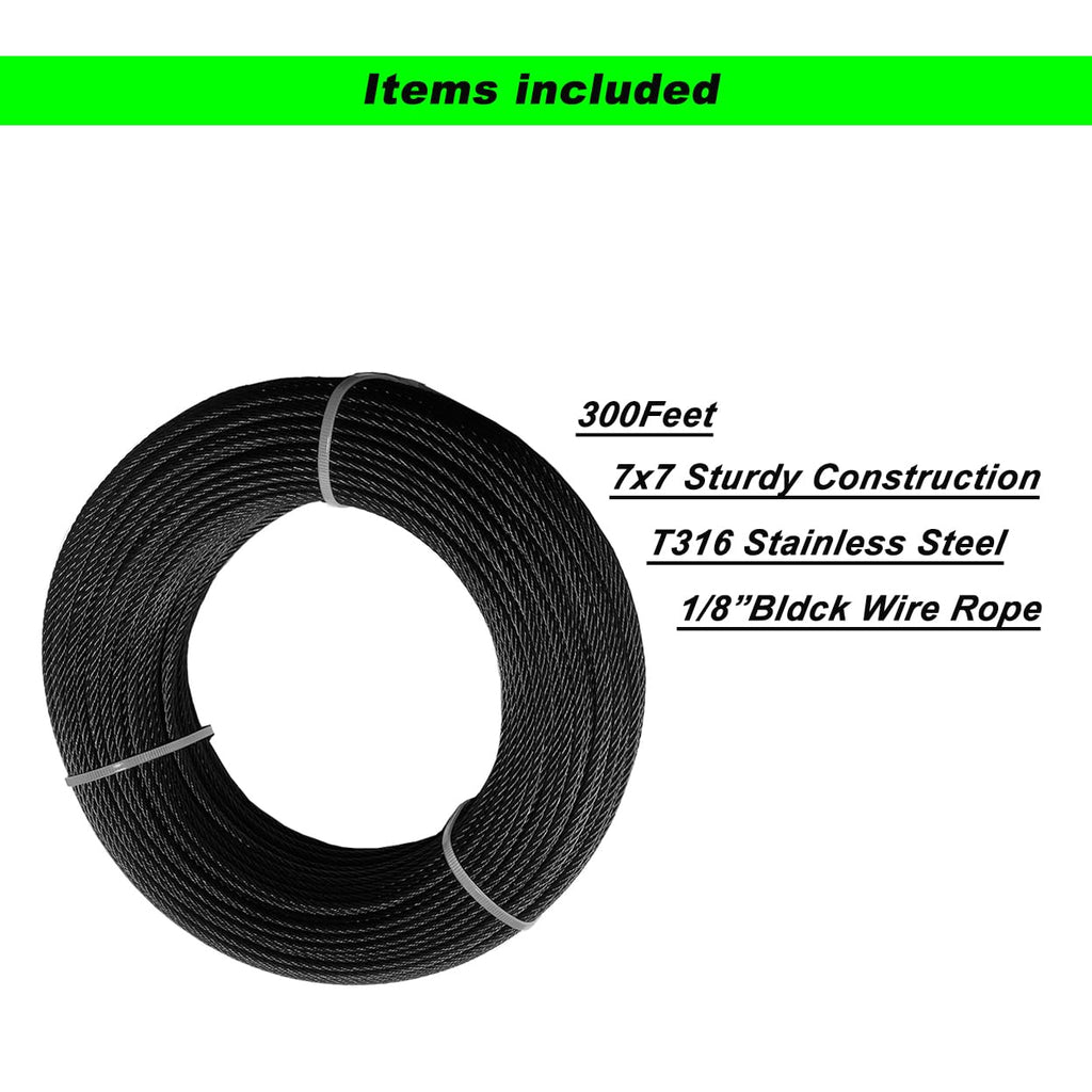 Black T316 Stainless Steel Wire Rope G675487