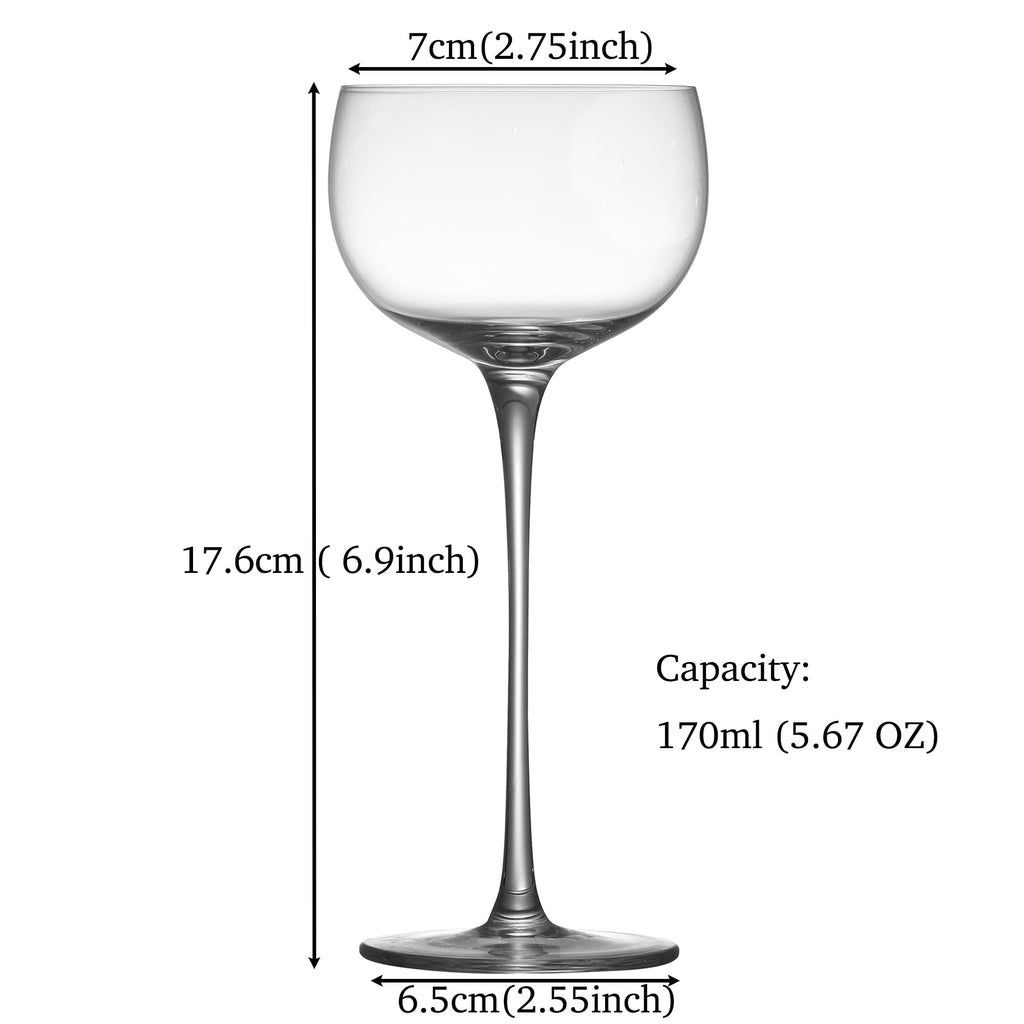 Crystal Cocktail Coupe Glasses, Set of 6 L7694