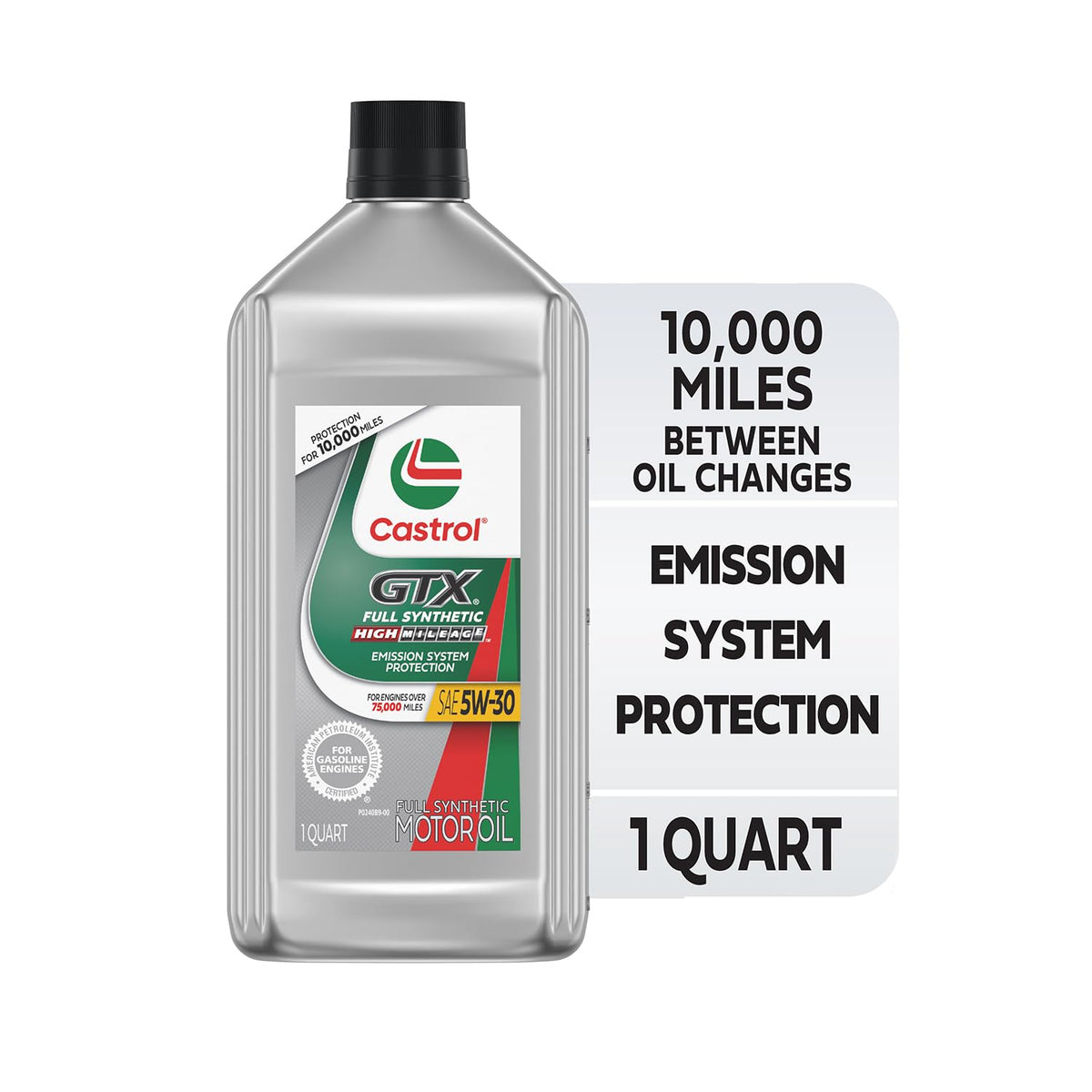 5W-30 Full Synthetic High Mileage Motor Oil, 1 Quart, Pack of 6 U740562