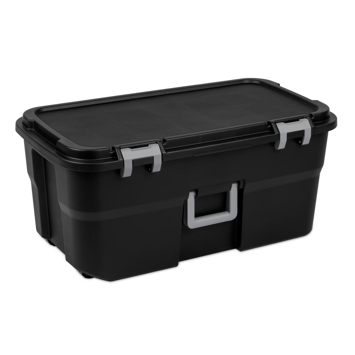 Black 22 Gal Lockable Storage Chest with Wheels V6643