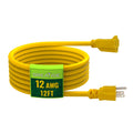 12 Ft Heavy Duty Yellow Extension Cord T3503