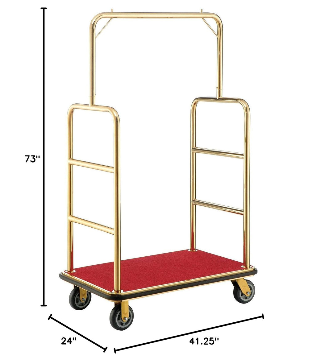 Gold Stainless Steel Bellman Cart Z499