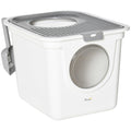 Covered Cat Litter Box with Scoop, White U45579