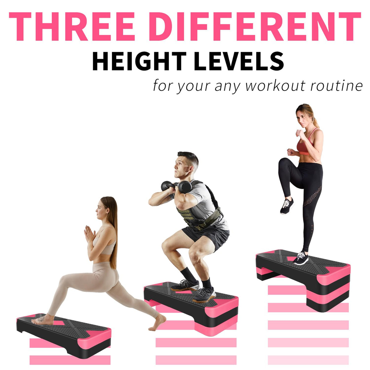 27" Adjustable Aerobic Exercise Step Platform J238949