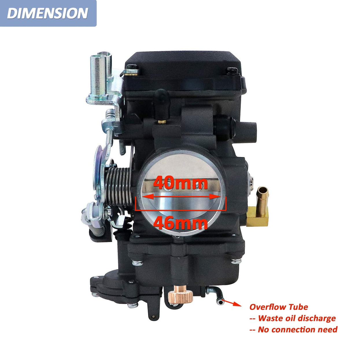 CV40 Carburetor with Fuel Filter Spark Plug Jets R293405