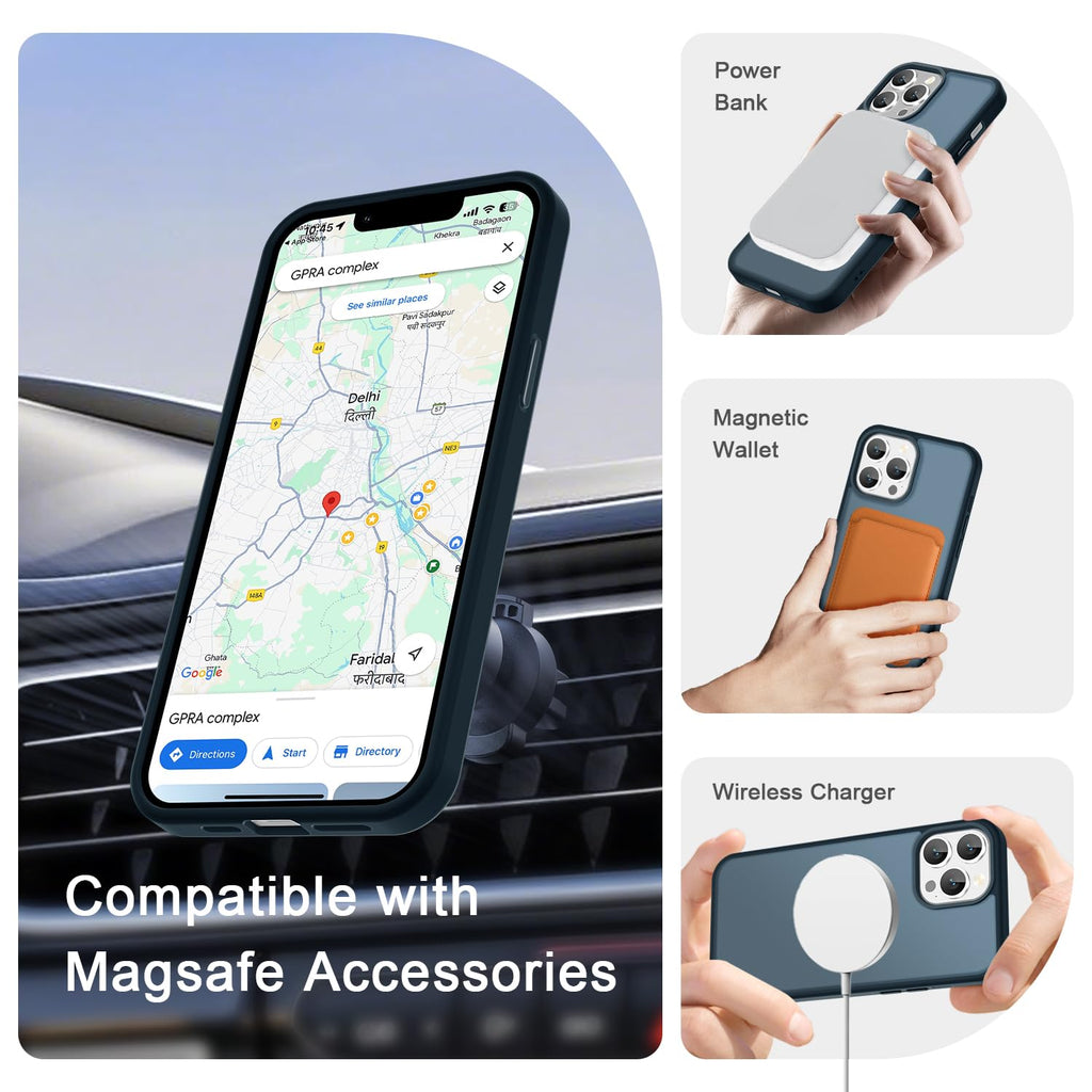 Matte Magnetic Navy Blue Phone Case L12916