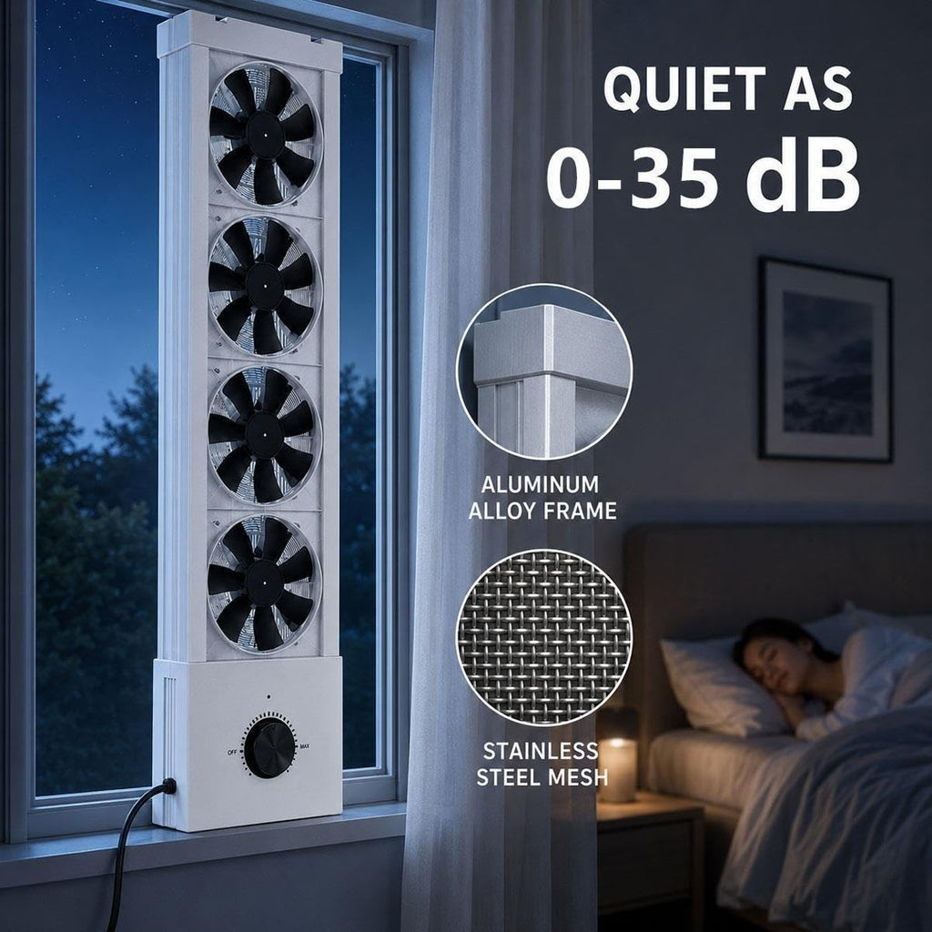 White 3-Speed Reversible Window Fan G7846