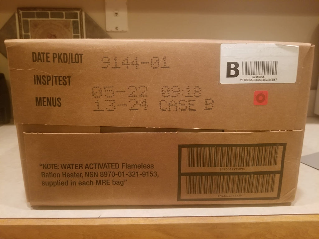 Case of 12 Military MREs B-Menu X372