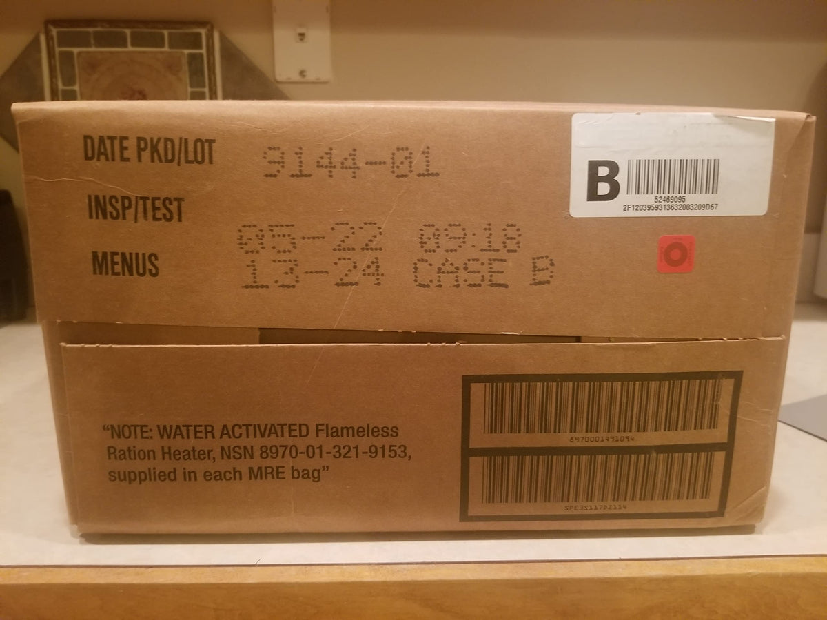 Case of 12 Military MREs B-Menu X372