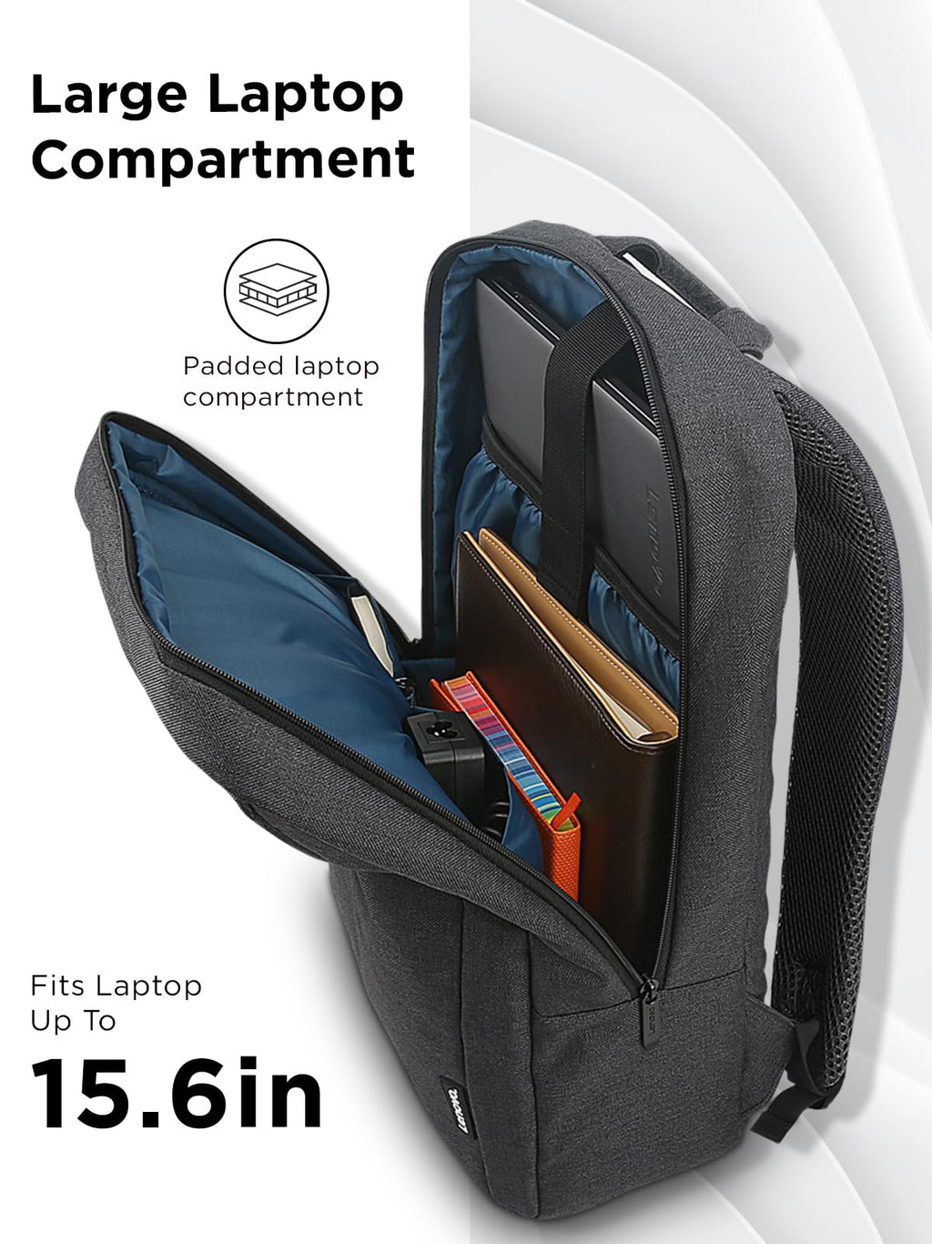 Black 15.6-Inch Laptop Backpack J2084