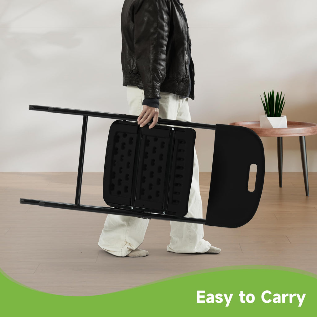 Black Plastic Folding Chair Set of 10 A141