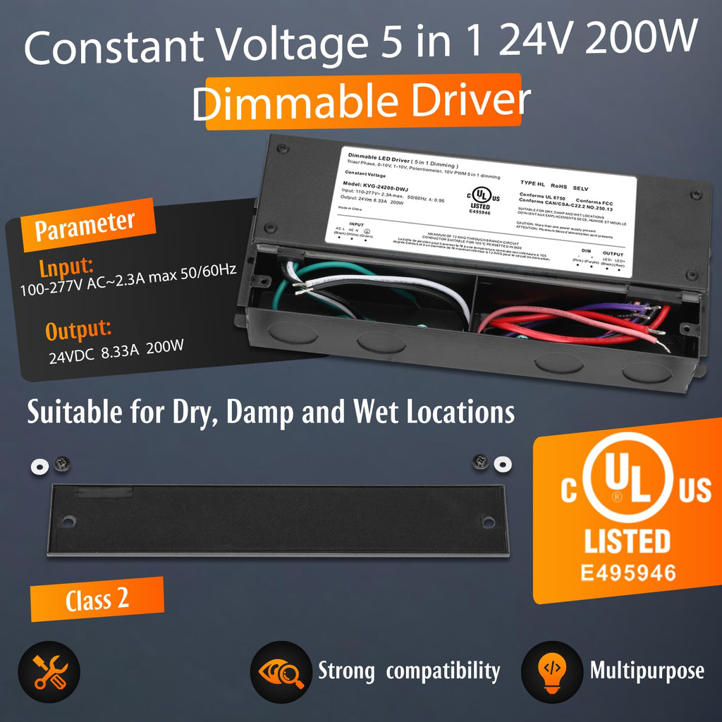 200W Dimmable LED Driver 24V Power Supply Q748991