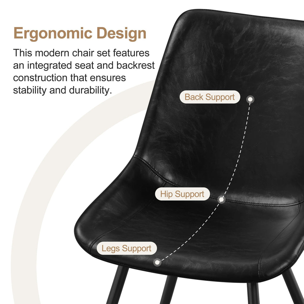 Black Dining Chairs Set of 6 P816266