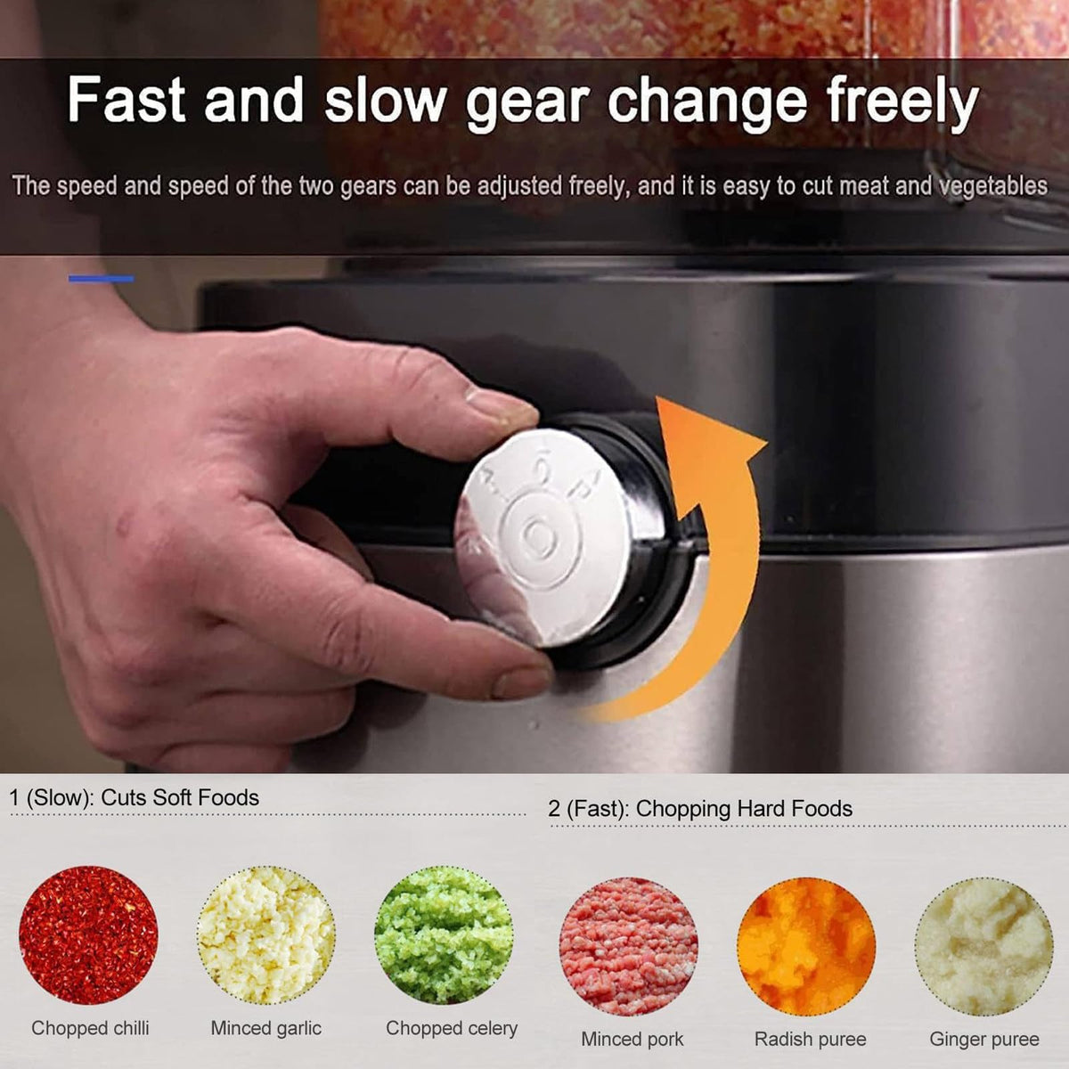 4 in 1 Electric Vegetable Dicer with Dicing Molds D865048