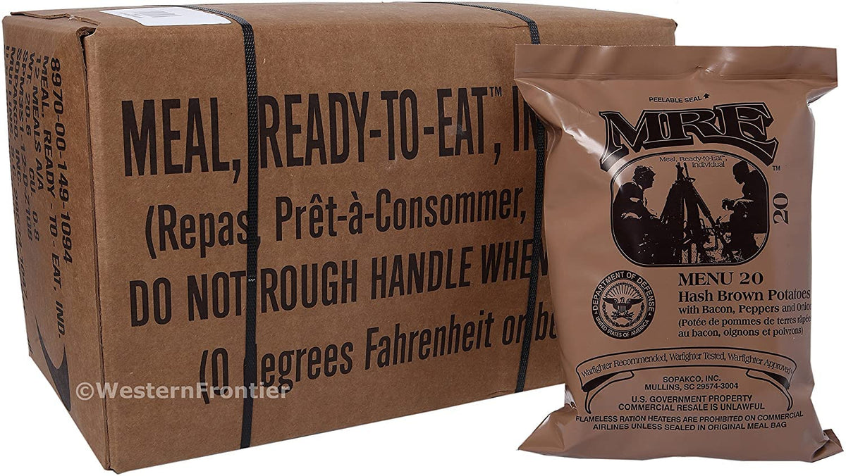 Case of 12 Military MREs B-Menu X372