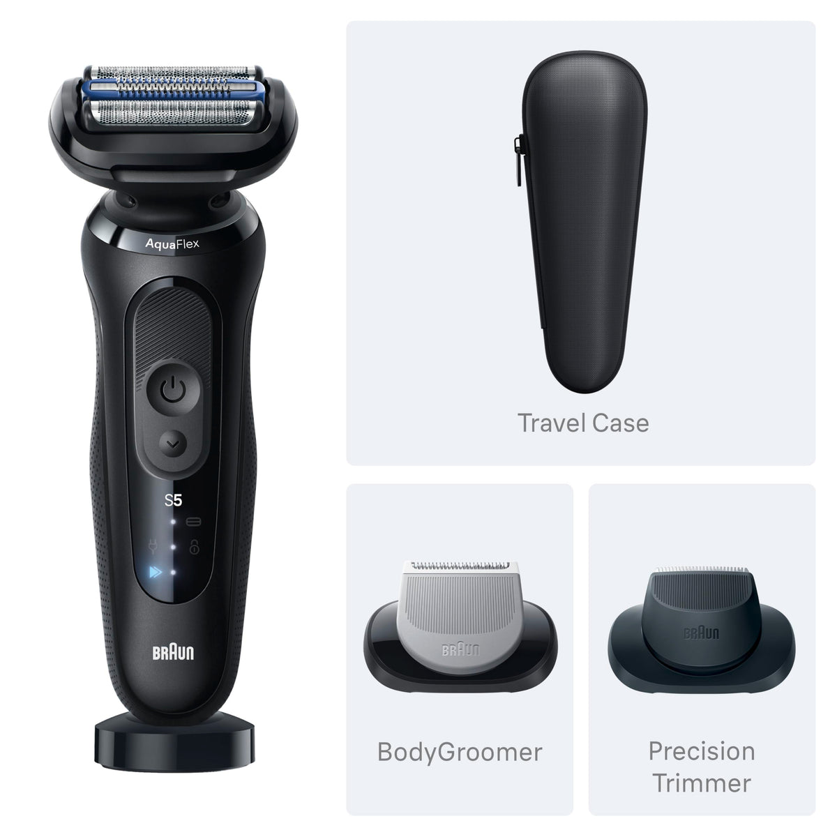 Black Wet & Dry Electric Shaver with Trimmer H945365